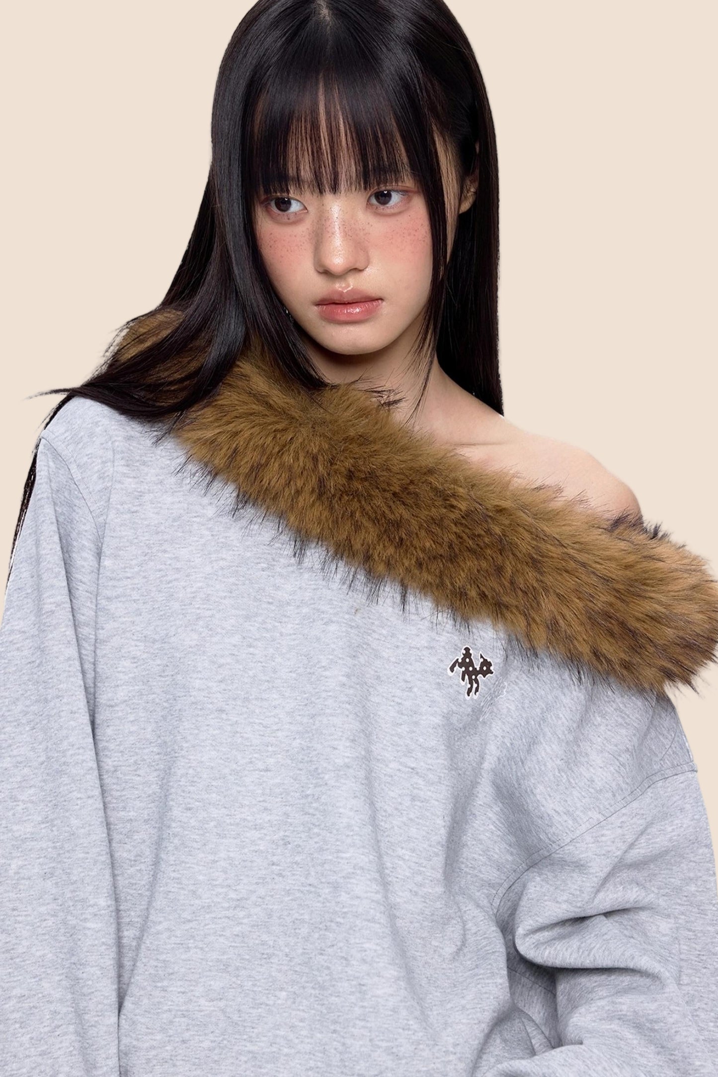 One-Shoulder Sweatshirt