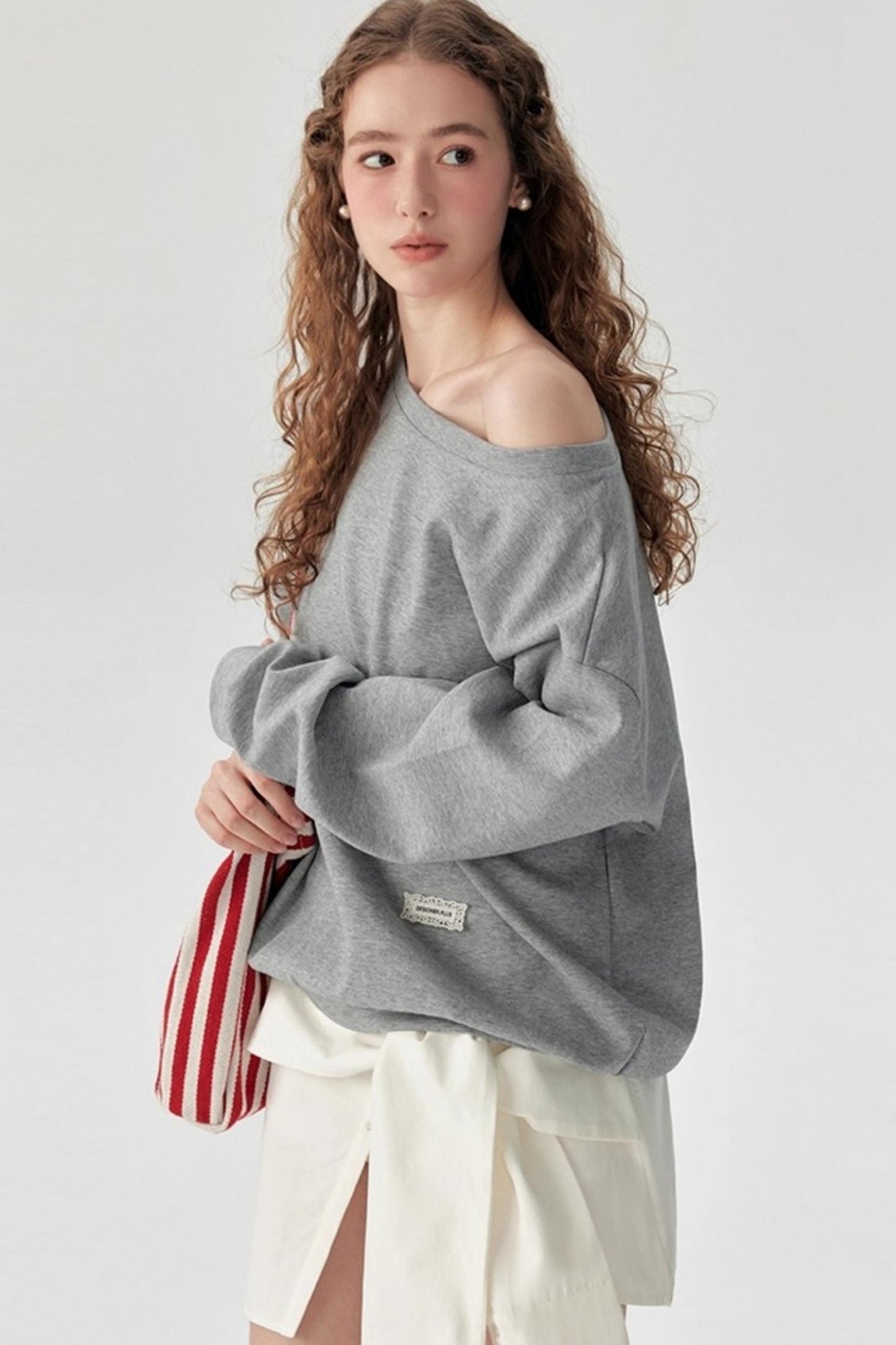 Fashion Cross-Shoulder Sweatshirt