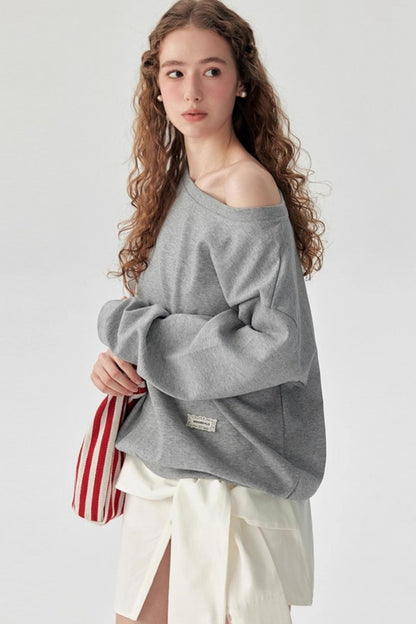 Fashion Cross-Shoulder Sweatshirt