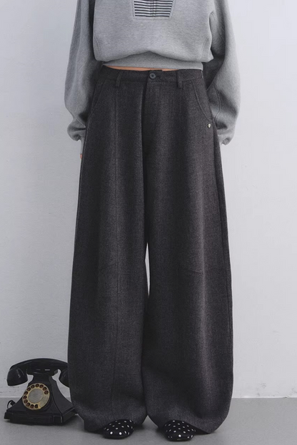 High-Waisted Drapey Suit Pants