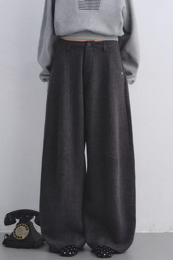 High-Waisted Drapey Suit Pants