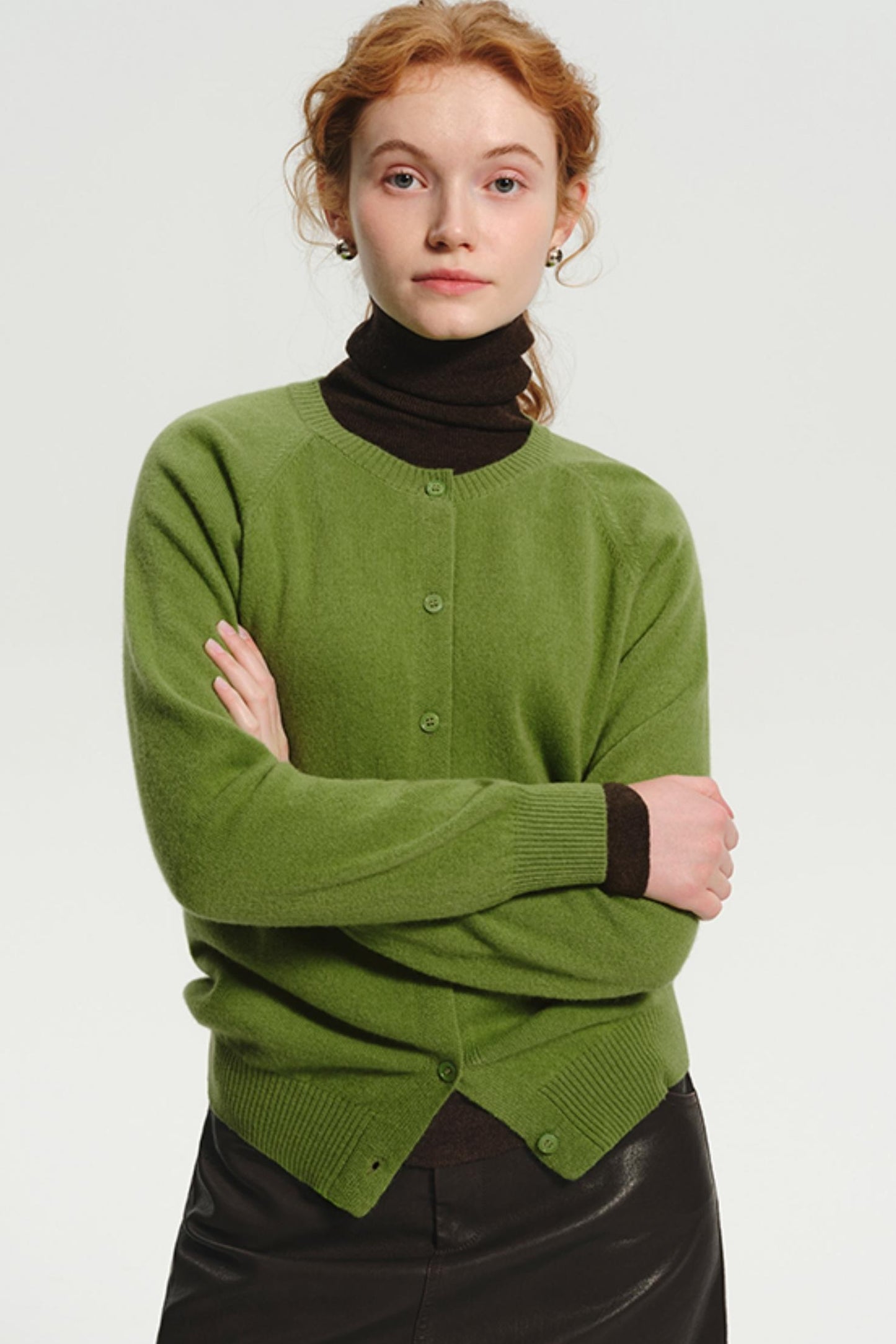 Avocado Green Wool Knitted Top