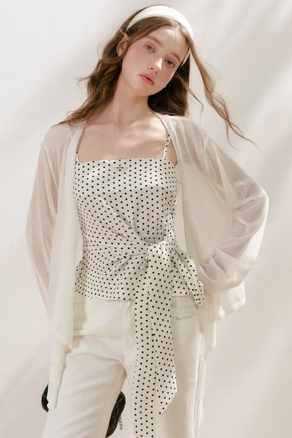 Polka Dot Asymmetrical Camisole