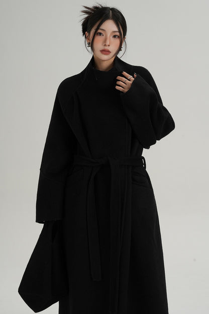 Woolen Elegance Long Jacket
