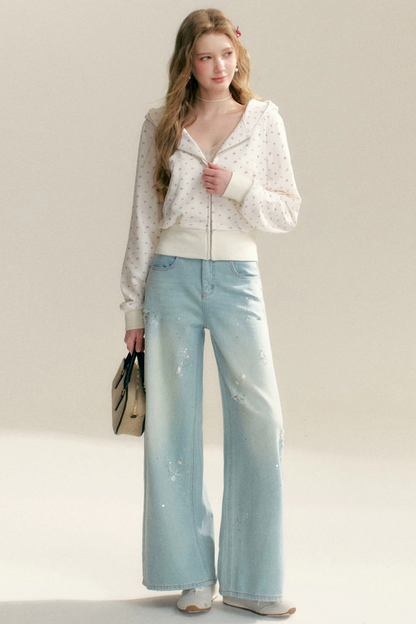 Floral Hooded Cardigan Jacket