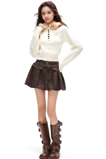 Floral Bud A-Line Skirt