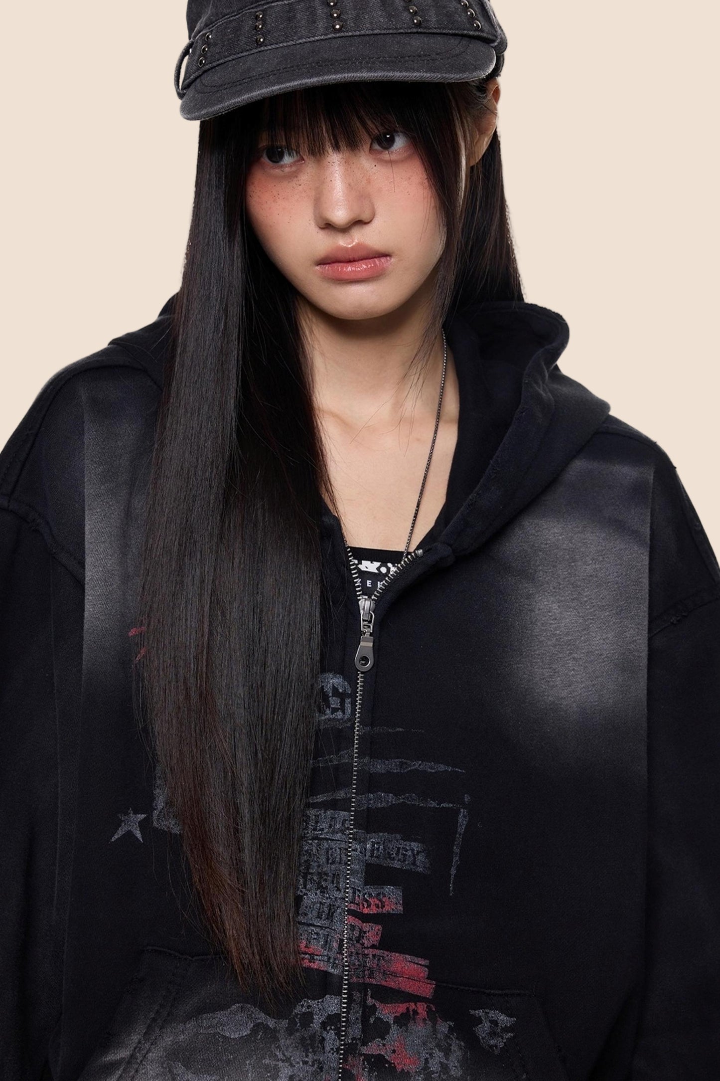 Vintage Washed Hoodie Sweatshirt