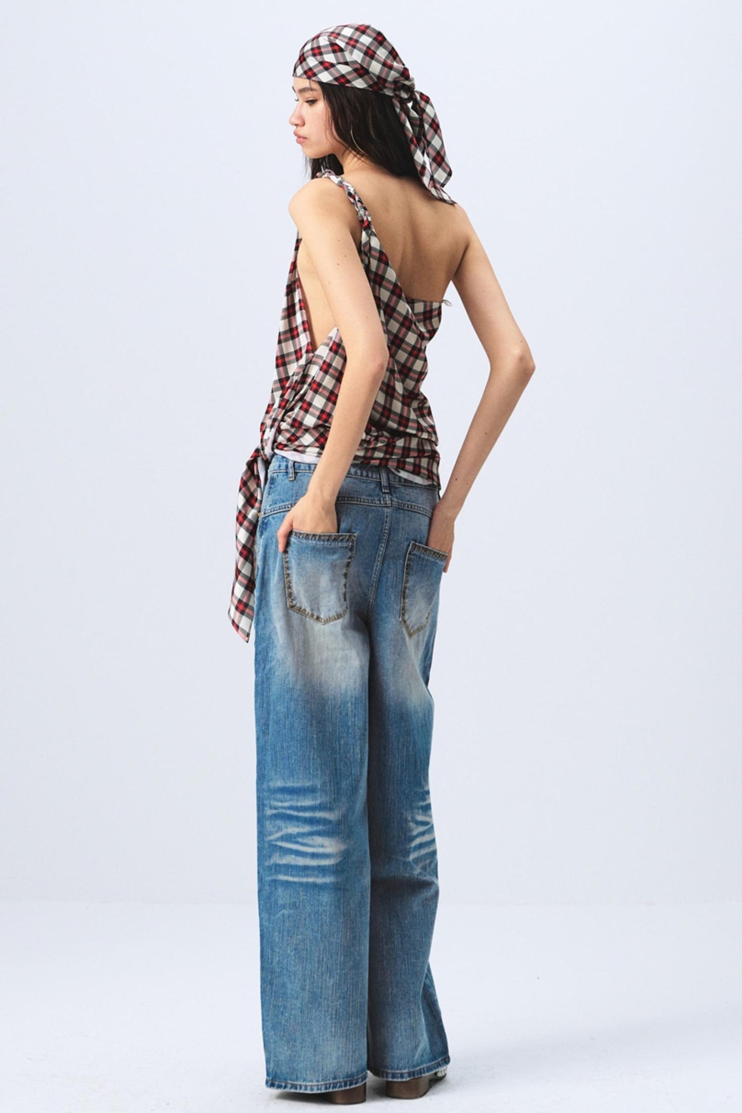 Plaid Sleeveless Top