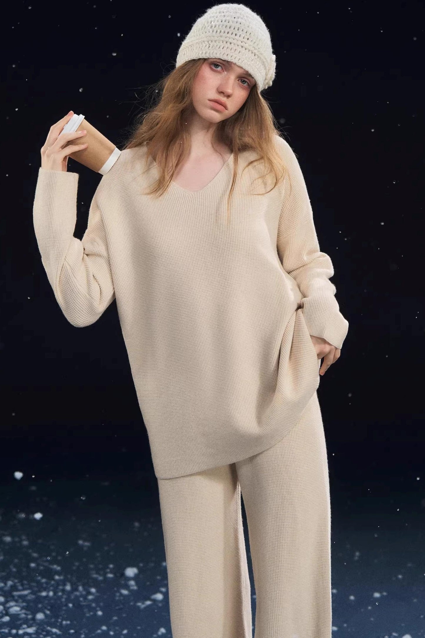 Waffle Up Knit Suit Set