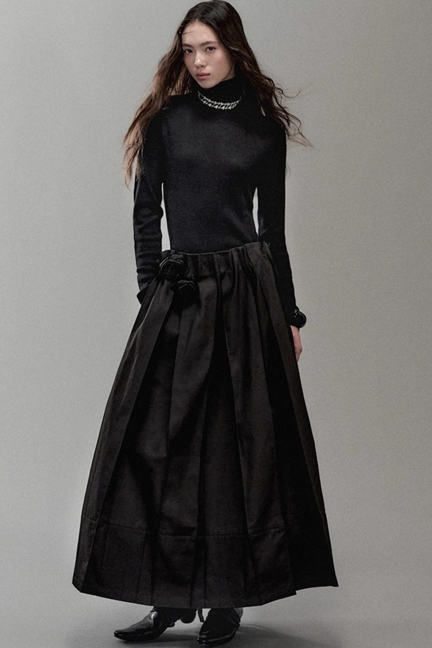 Soft Light Wool Turtleneck Top