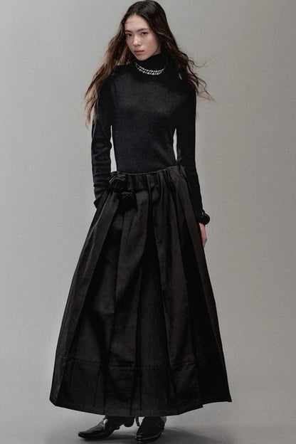 Soft Light Wool Turtleneck Top