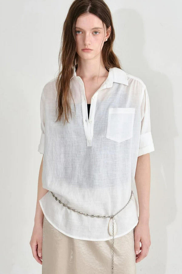 Korean Lapel Blouse