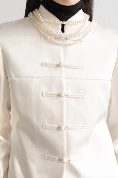 Satin Modern Fit Winter Coat