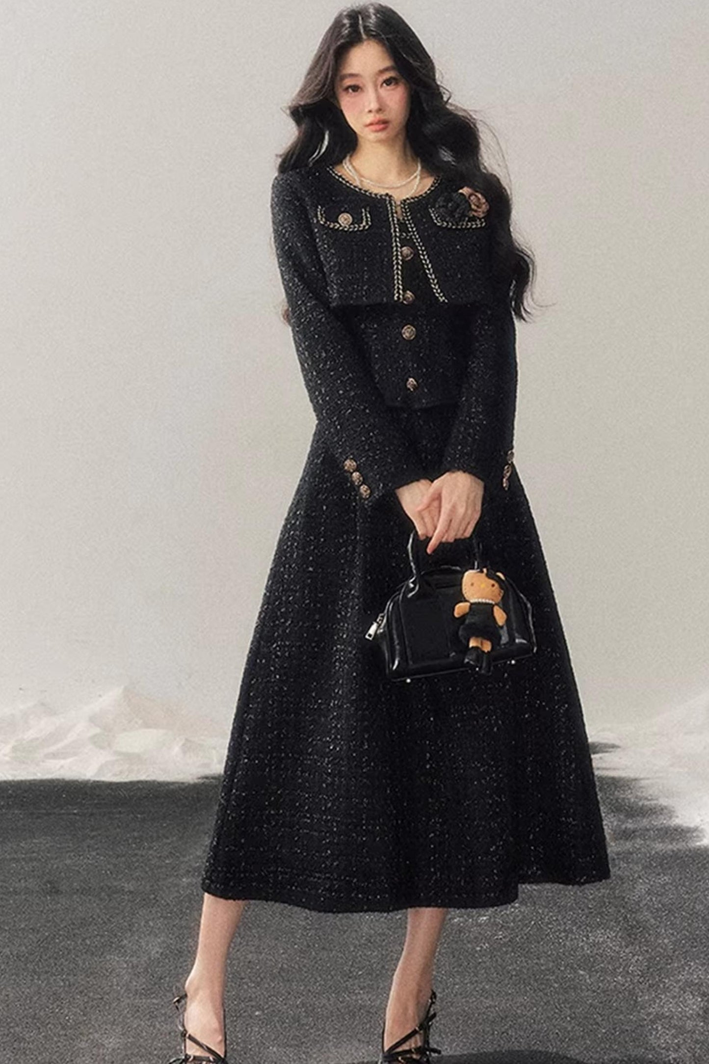 Chanel Wool Coat Skirt Set-Up