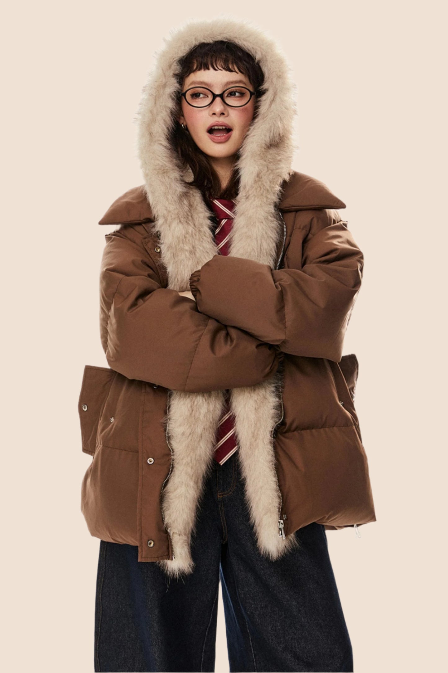 Hooded Thickened White Duck Down Jacket