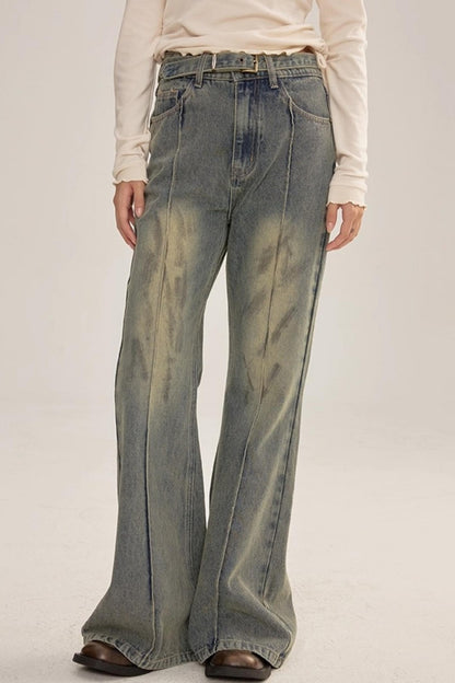Retro High-waisted Flared Pants