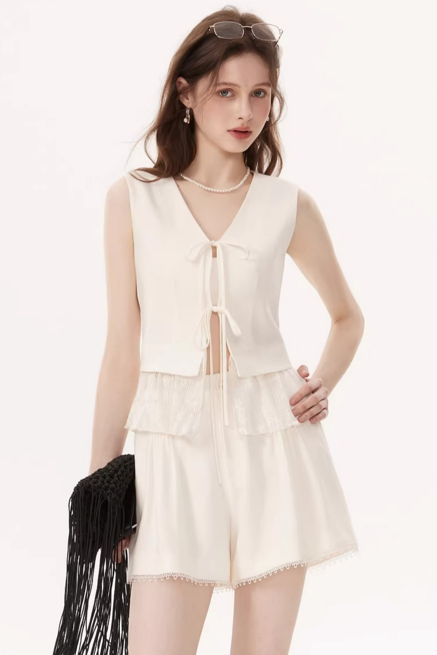 Elegantes weißes Blazer-Ensemble