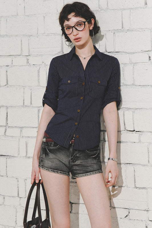Striped Commuter Blouse