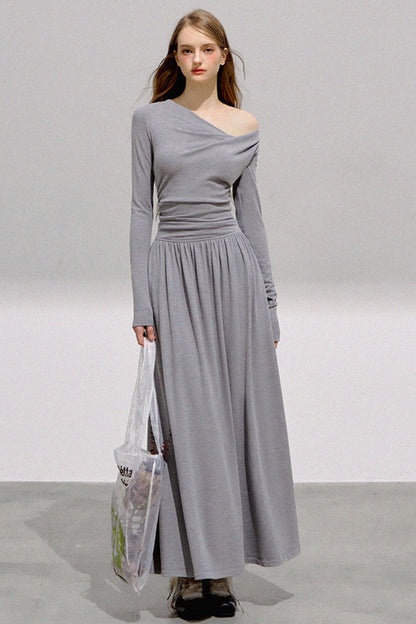 Gray Goddess Swing Dress