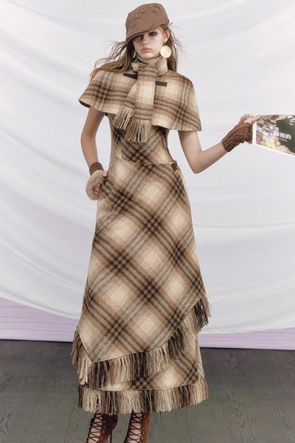 Plaid Woolen Suit Set-Up