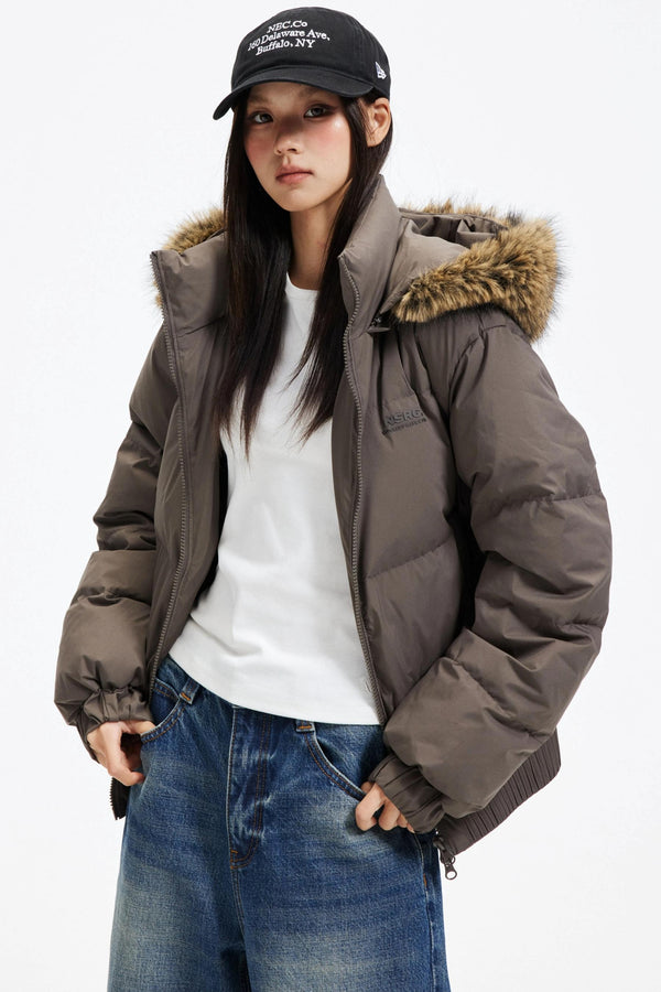 Hooded Fur Collar Down Jacket