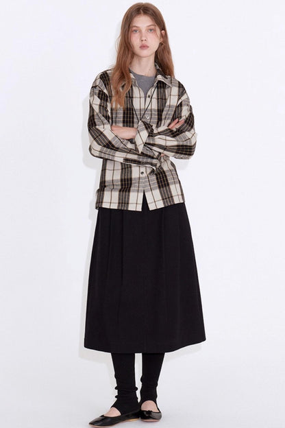 Micro-Brushed Plaid Shirt