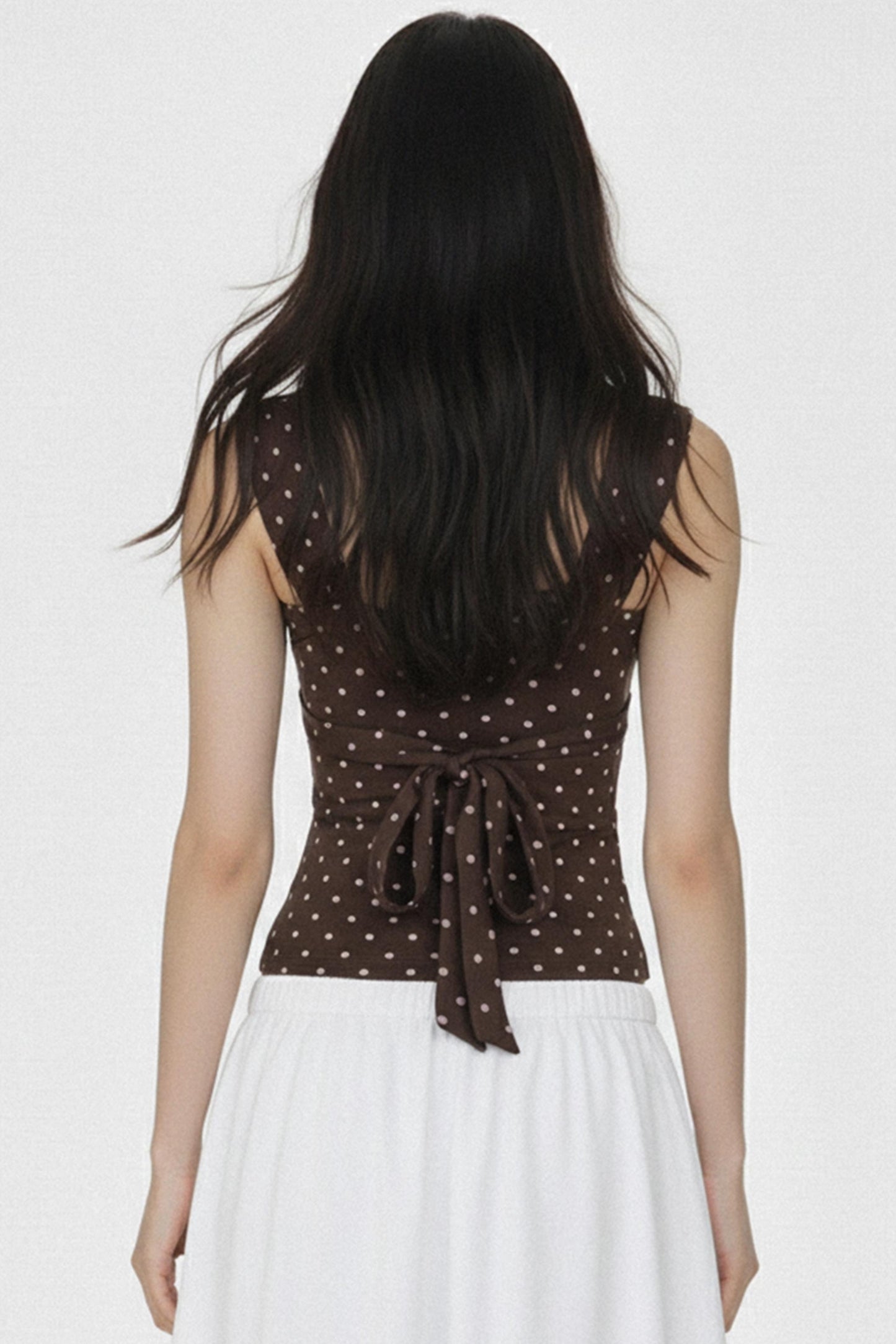 Retro Lace Polka Dot Vest