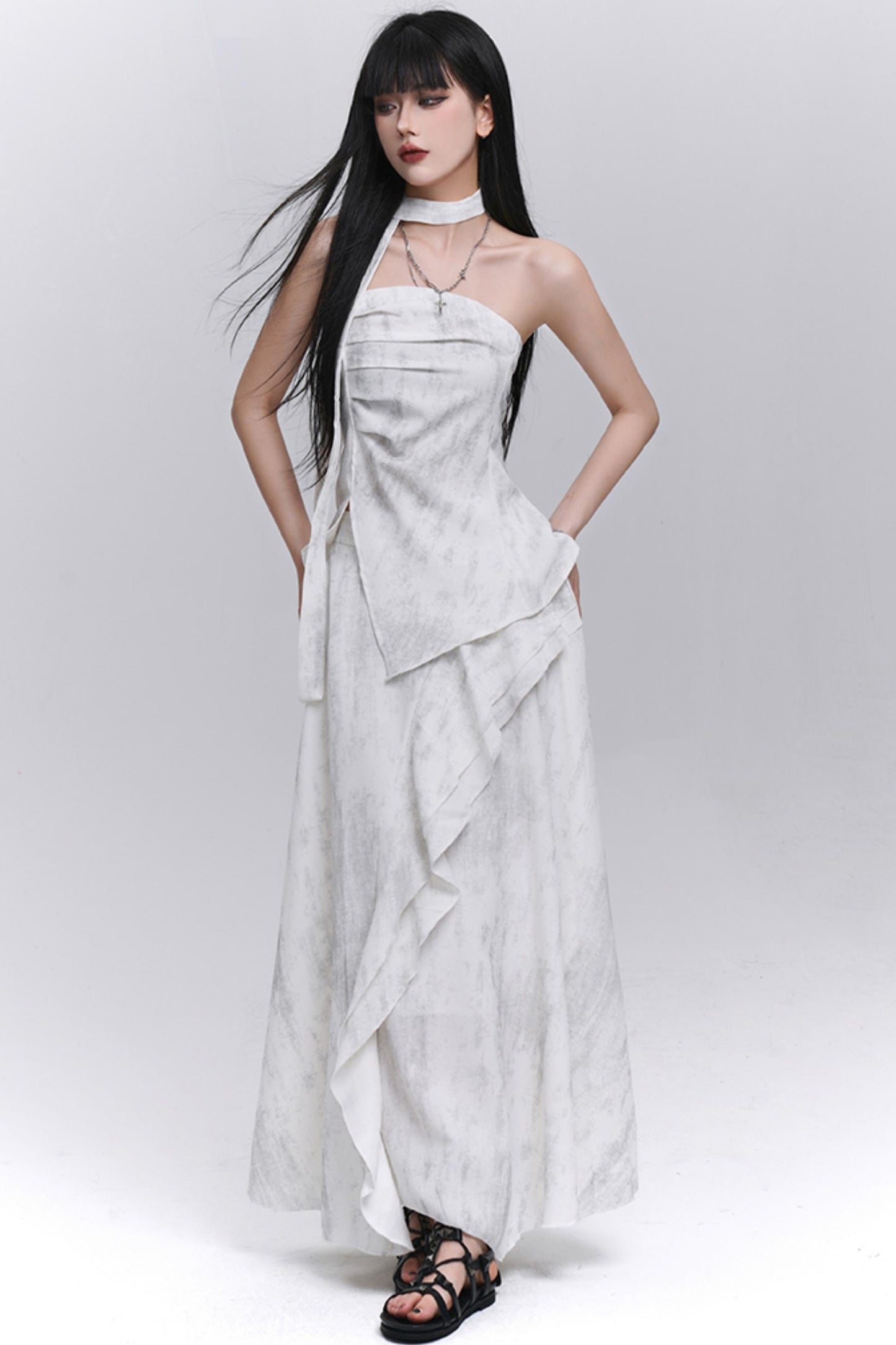 Summer Aesthetic Halter Skirt Set-Up