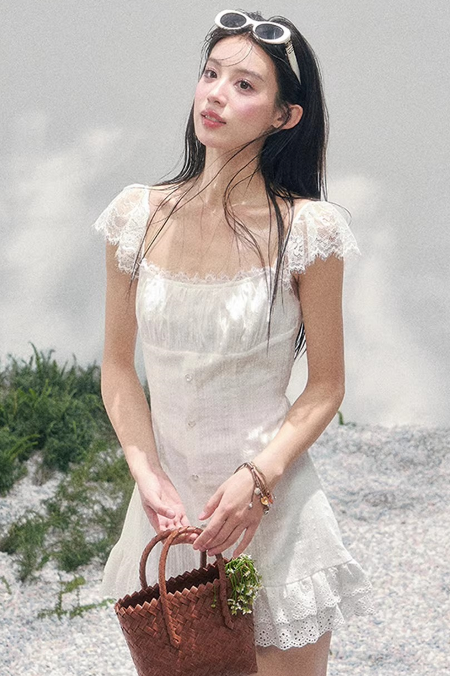 French Lace Puffy Dress