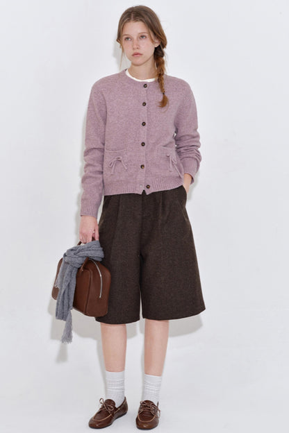 Woolen Cropped Suit Pants
