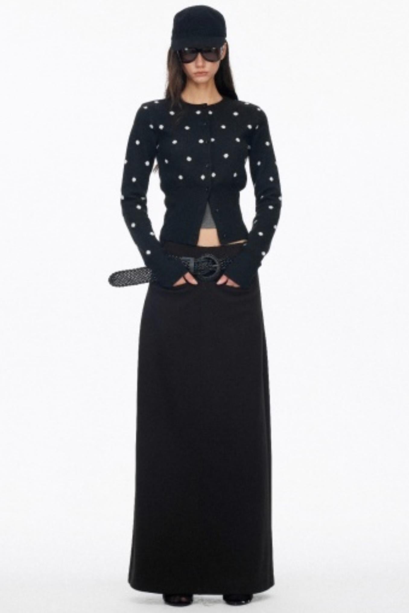 Vintage Polka Dot Base Knit Cardigan