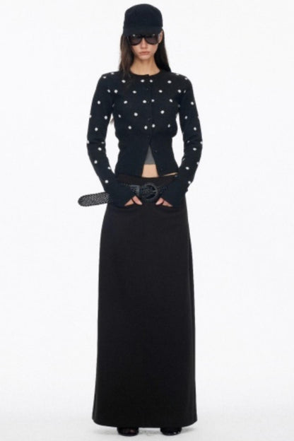 Vintage Polka Dot Base Knit Cardigan