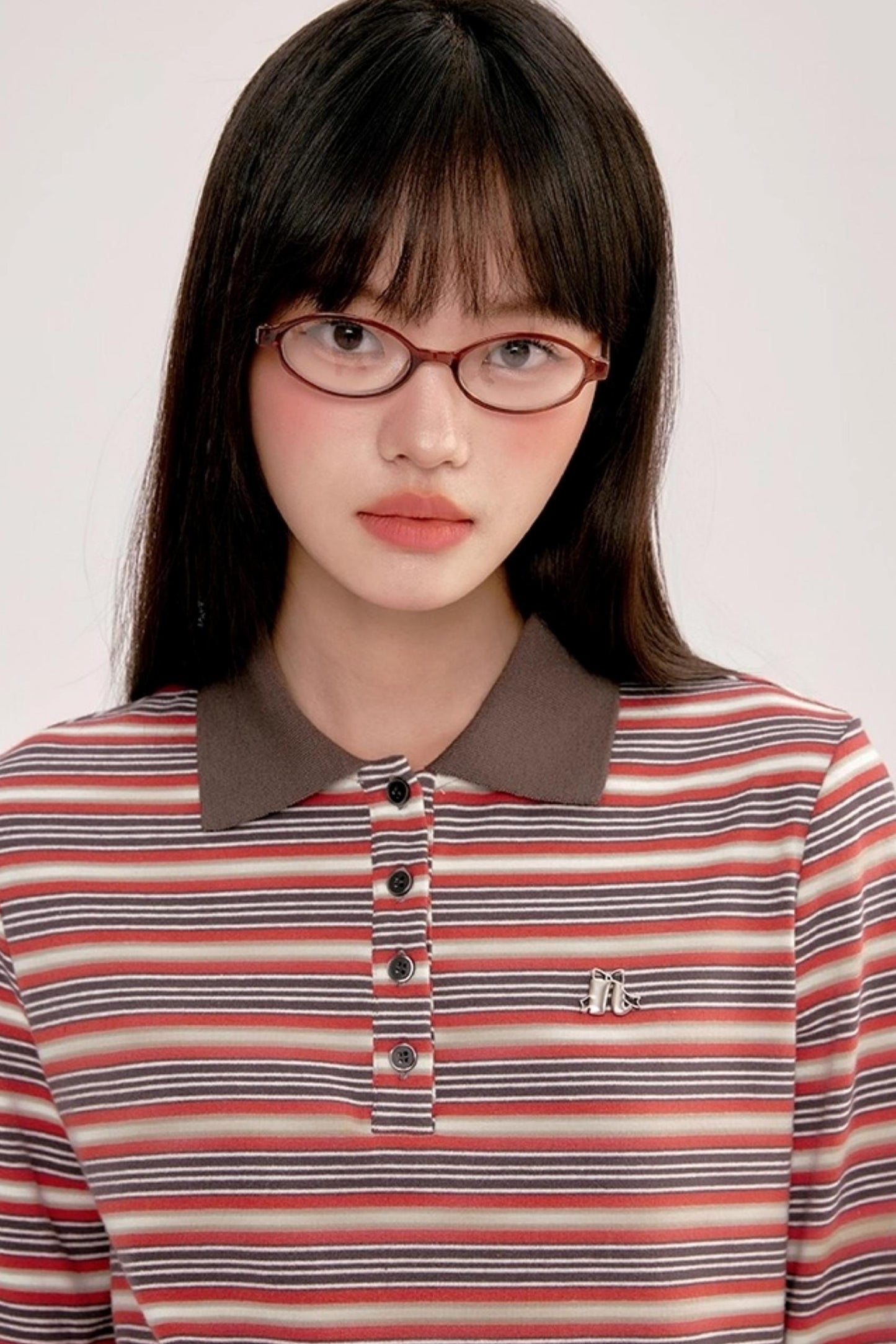 Retro Striped Polo Shirt