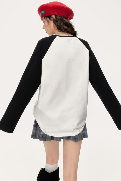 Color-Block Graffiti Top