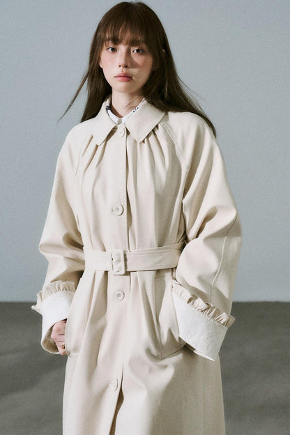 Sweet Flower Trench Coat