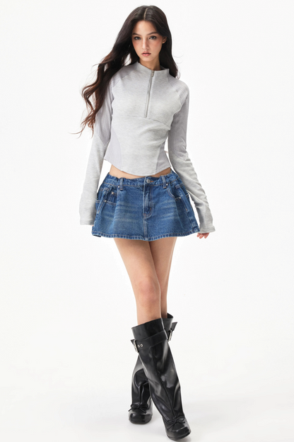 Waffle Patchwork Slim Top