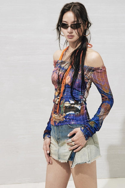 Floral One-Shoulder Base Layer