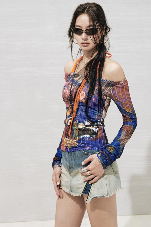 Floral One-Shoulder Base Layer