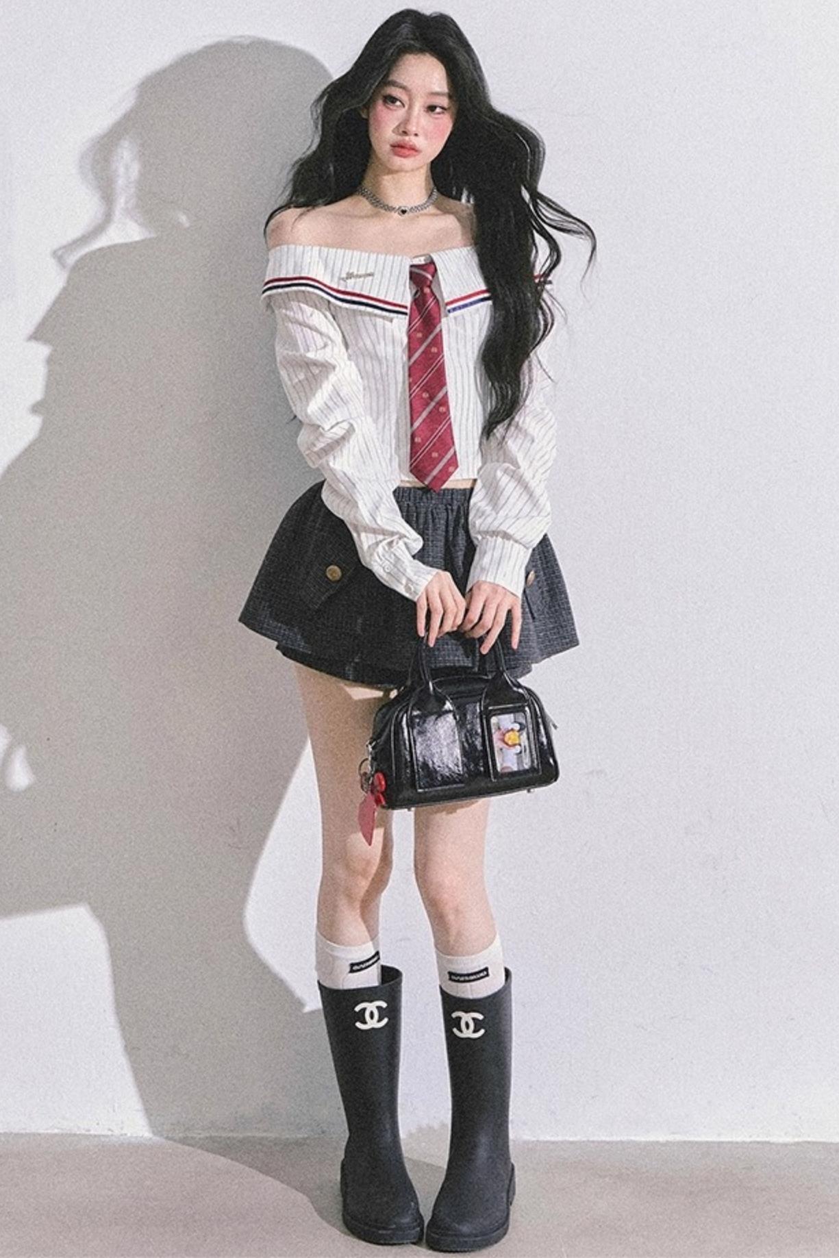 Slimming Striped Waist Top