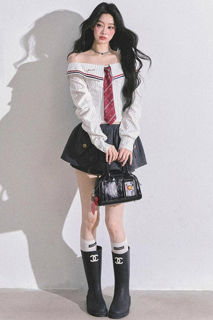 Slimming Striped Waist Top