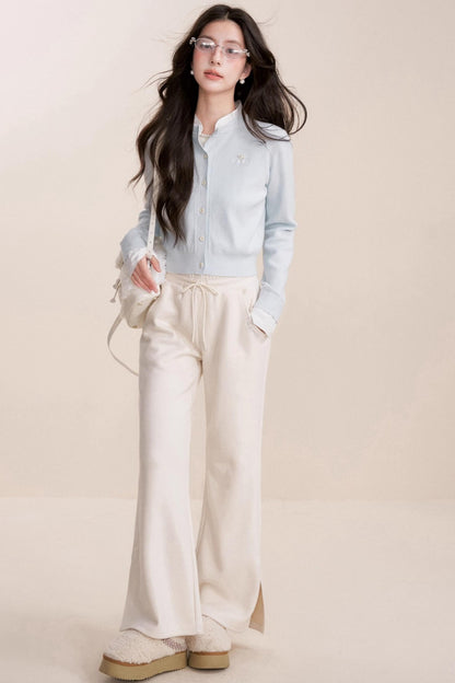 Soft Blue Knit Cardigan