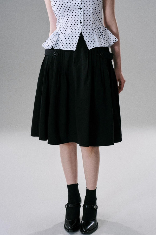 Japanese Style Cotton Pleated Skirt