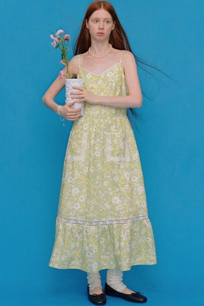 Floral Halter A-Line Dress