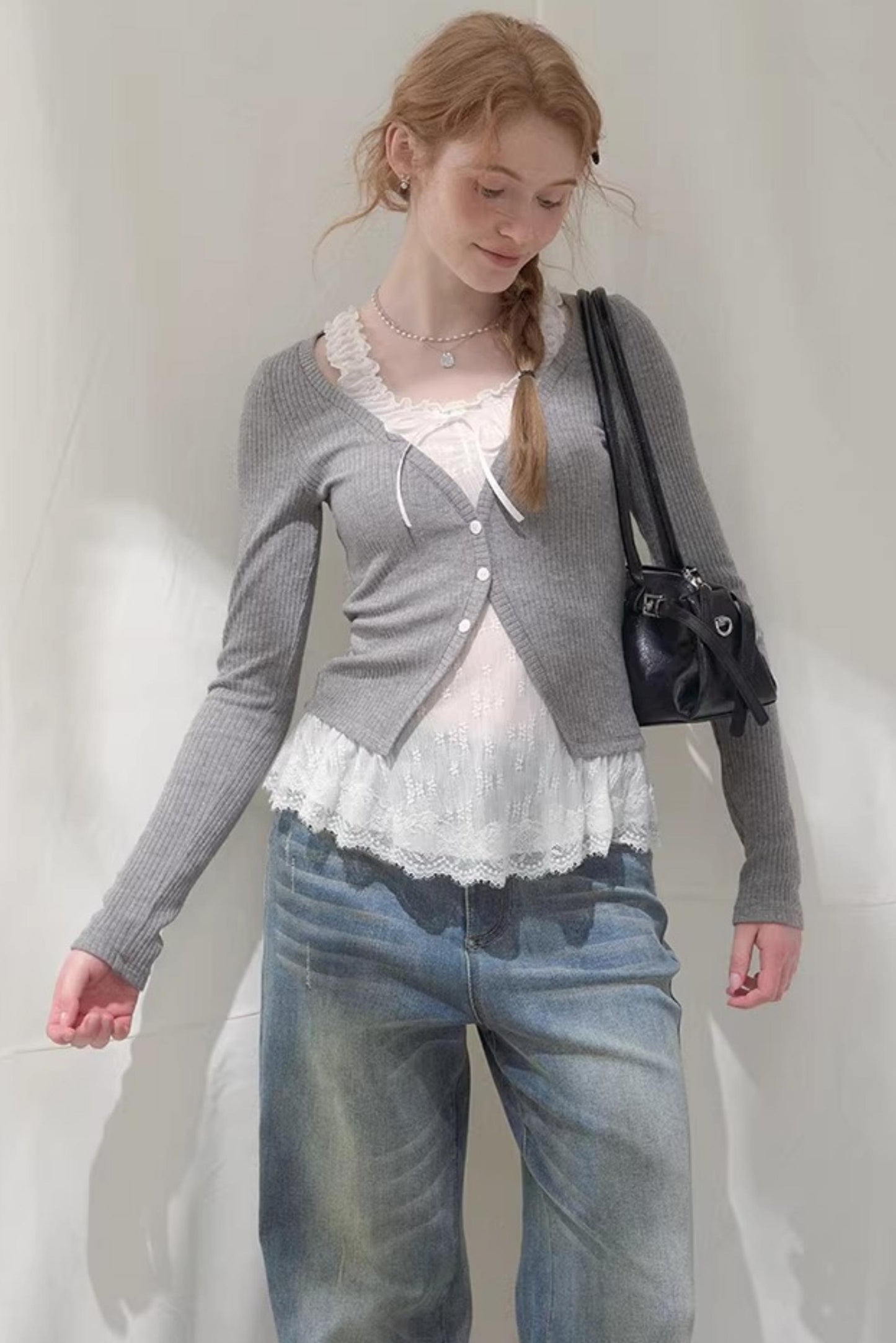 Flower Melody Lace Knit Cardigan