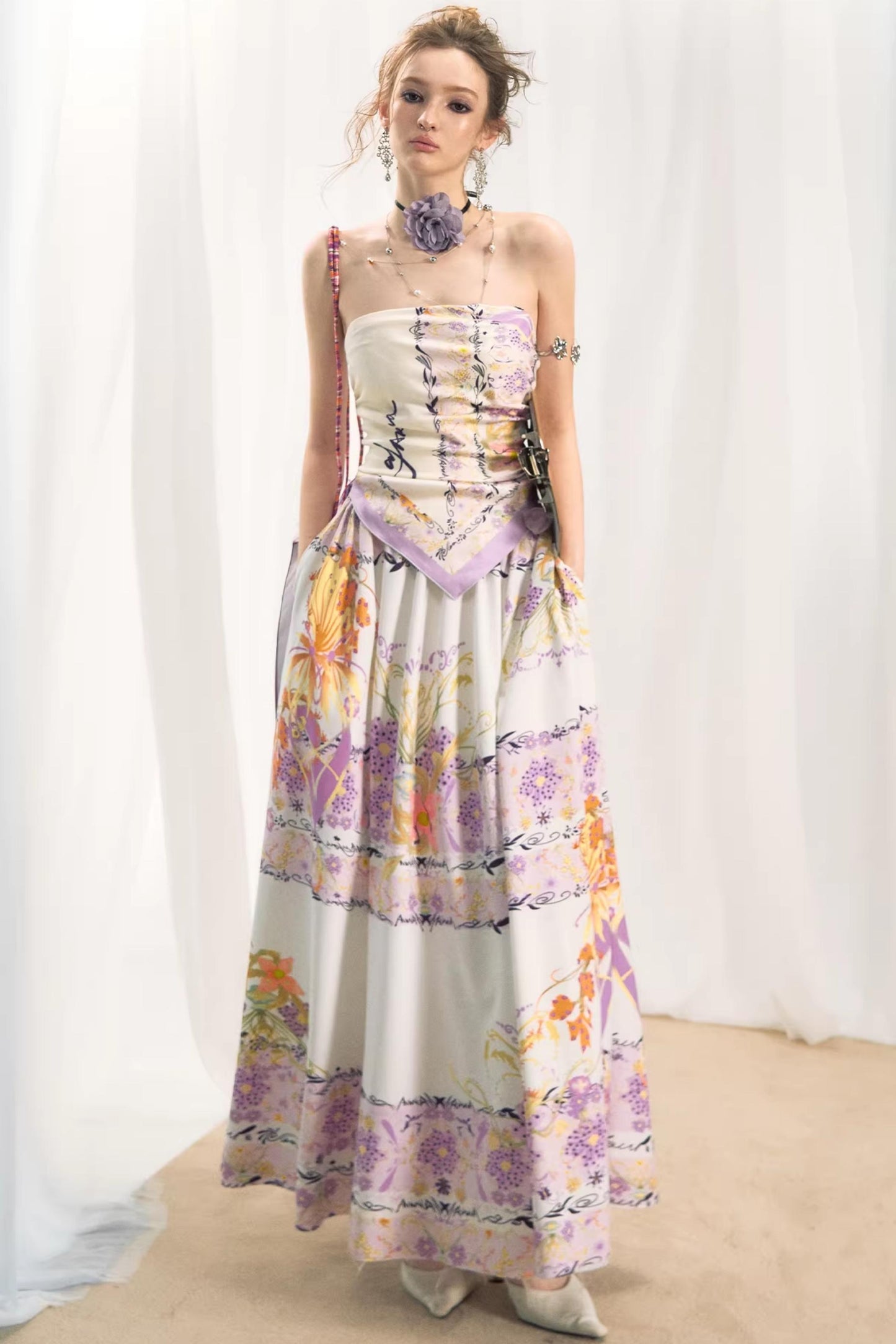 French Floral Resort Skirt Set-Up