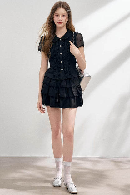 Organza Polka Dot Top