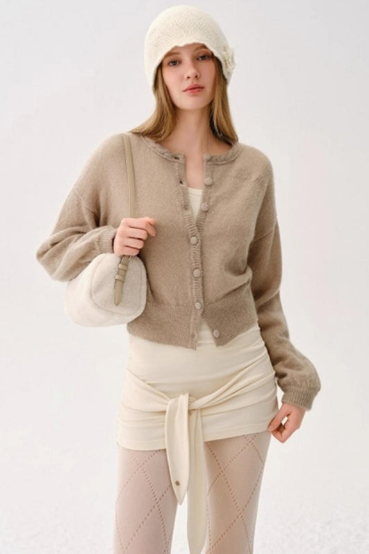 Alpaca Wool Embroidered Cardigan