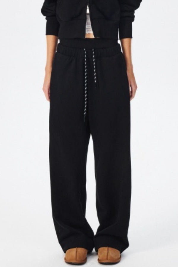 Fur Collar Hooded Sweatshirt Set-Up