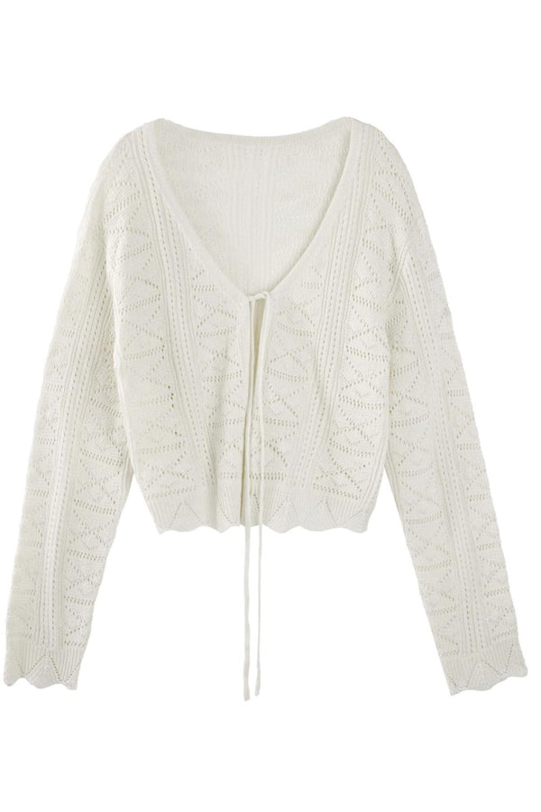 V-Neck Knit Sweater Cardigan