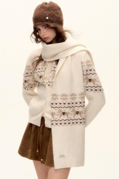 Fair Isle Wool Cardigan Set-Up